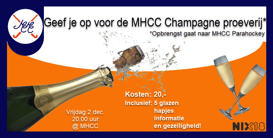 Reserveer nu voor de MHCC Champagne proeverij: 2 december Nieuws afbeelding